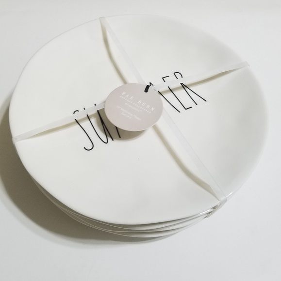 Rae Dunn Other - Rae Dunn 10" Melamine SUMMER Plates NEW Set of 4